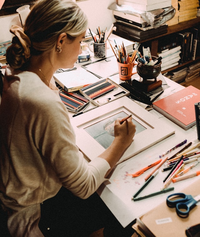 Portrait of an Andrews Creative designer at work in the Durban studio